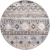 Desert Modern Eco Rug Series Collection Area Rug -  Sonora Round Khaki Gray  lifestyle 27