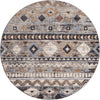 Desert Modern Eco Rug Series Collection Area Rug -  Sonora Round Khaki Gray  lifestyle 32