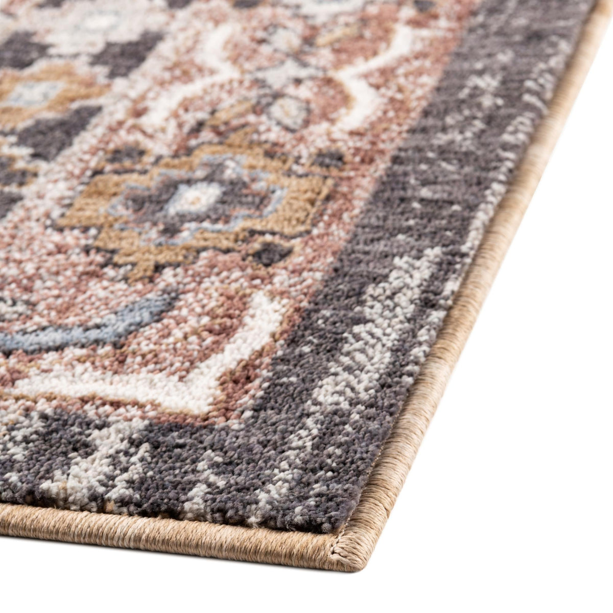Desert Modern Eco Rug Series Collection Area Rug -  Navajo Rectangle Khaki Gray  lifestyle 10