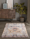 Desert Modern Eco Rug Series Collection Area Rug -  Navajo Rectangle Khaki Gray  lifestyle 17