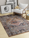 Desert Modern Eco Rug Series Collection Area Rug -  Navajo Rectangle Khaki Gray  lifestyle 19