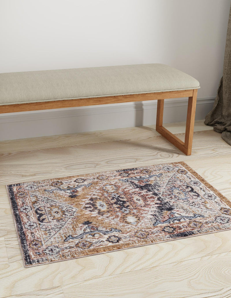 Desert Modern Eco Rug Series Collection Area Rug -  Navajo Rectangle Khaki Gray  lifestyle 15