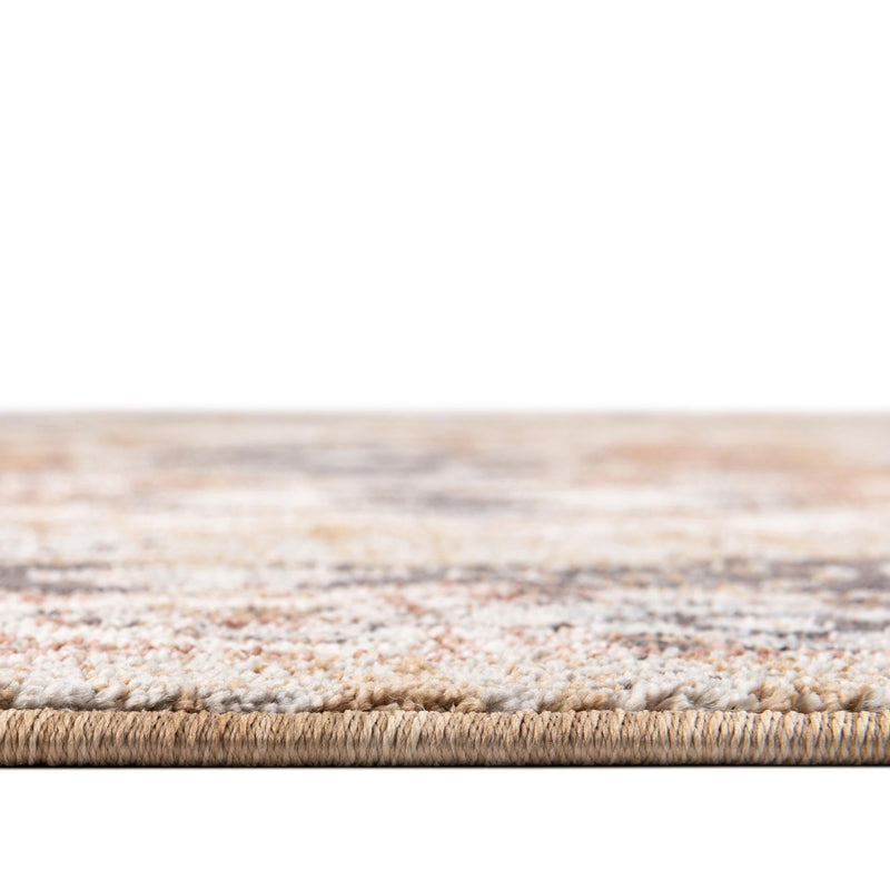 Desert Modern Eco Rug Series Collection Area Rug -  Navajo Round Khaki Gray  lifestyle 41