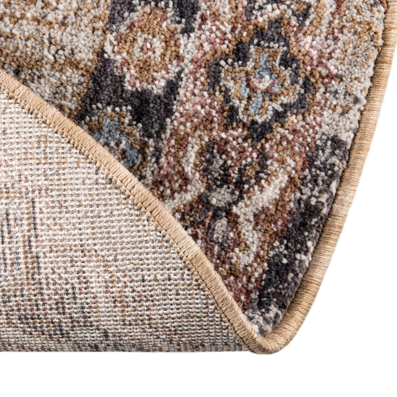 Desert Modern Eco Rug Series Collection Area Rug -  Navajo Round Khaki Gray  lifestyle 49