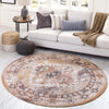 Desert Modern Eco Rug Series Collection Area Rug -  Navajo Round Khaki Gray  lifestyle 58