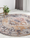 Desert Modern Eco Rug Series Collection Area Rug -  Navajo Round Khaki Gray  lifestyle 51