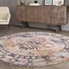 Desert Modern Eco Rug Series Collection Area Rug -  Navajo Round Khaki Gray  lifestyle 68