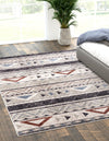 Desert Modern Eco Rug Series Collection Area Rug -  Arches Rectangle Gray  lifestyle 2