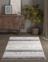 Desert Modern Eco Rug Series Collection Area Rug -  Arches Rectangle Gray  lifestyle 5