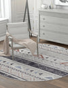 Desert Modern Eco Rug Series Collection Area Rug -  Arches Round Gray  lifestyle 46