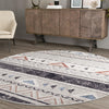 Desert Modern Eco Rug Series Collection Area Rug -  Arches Round Gray  lifestyle 50