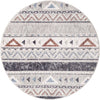 Desert Modern Eco Rug Series Collection Area Rug -  Arches Round Gray  lifestyle 28