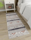 Desert Modern Eco Rug Series Collection Area Rug -  Arches Runner Gray  lifestyle 47