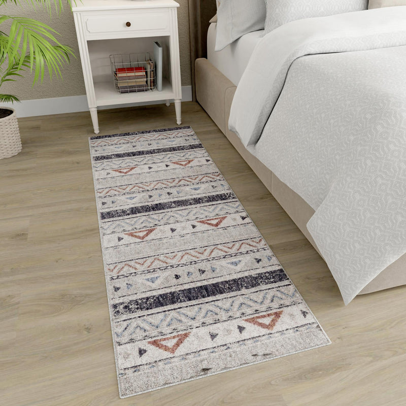 Desert Modern Eco Rug Series Collection Area Rug -  Arches Runner Gray  lifestyle 55