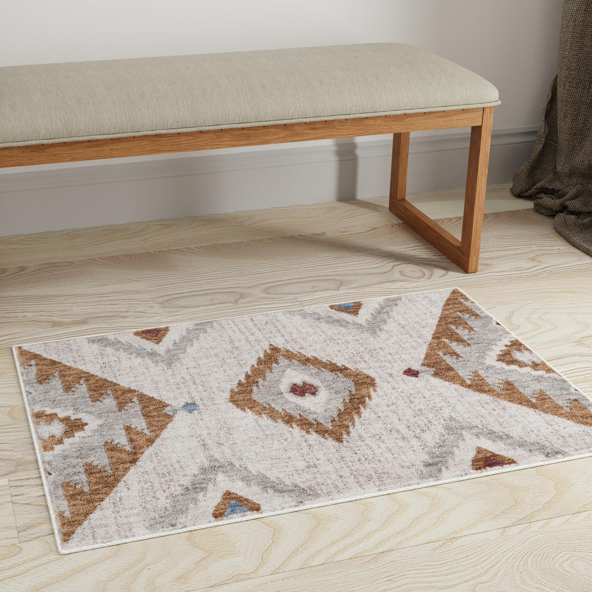 Desert Modern Eco Rug Series Collection Area Rug -  Zion Rectangle Ivory  lifestyle 20