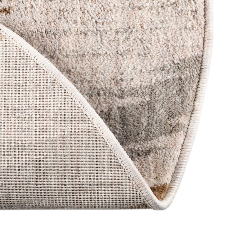 Desert Modern Eco Rug Series Collection Area Rug -  Zion Round Ivory  lifestyle 42