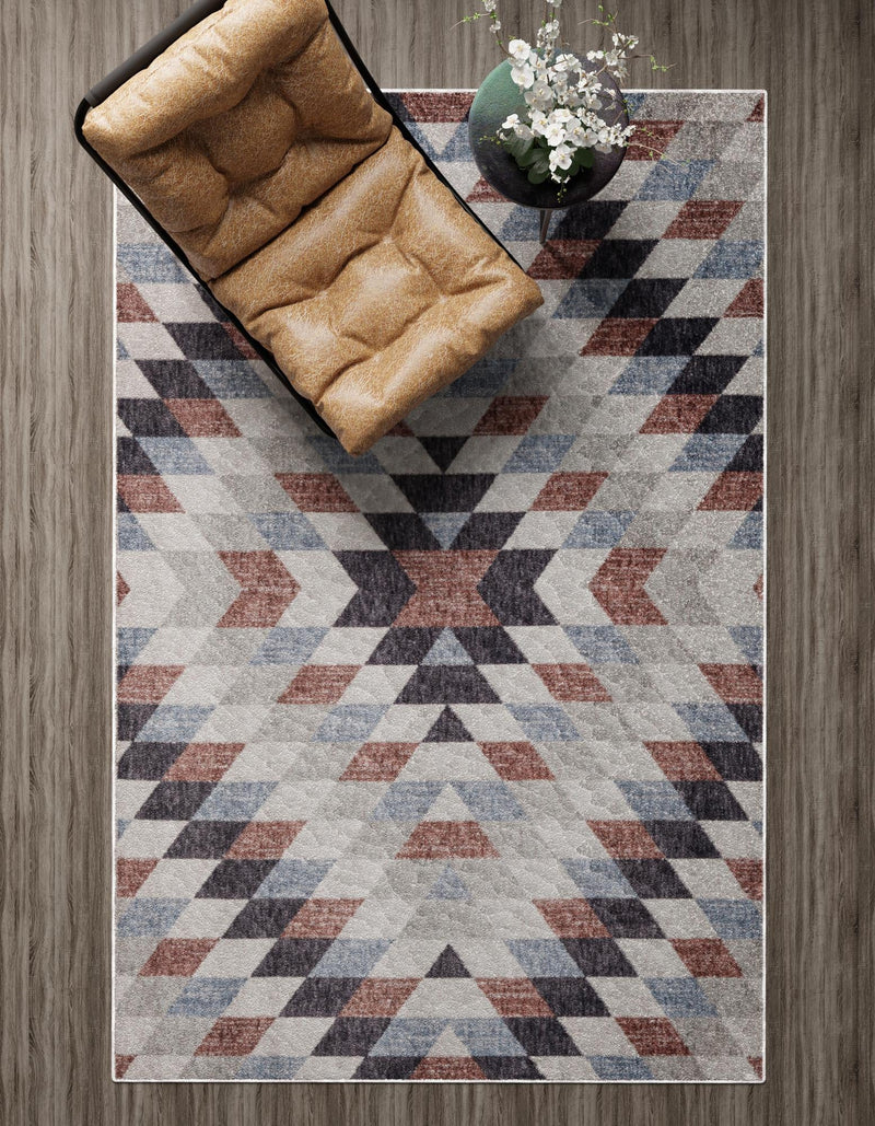 Desert Modern Eco Rug Series Collection Area Rug - Sedona Rectangle Multi  lifestyle 8
