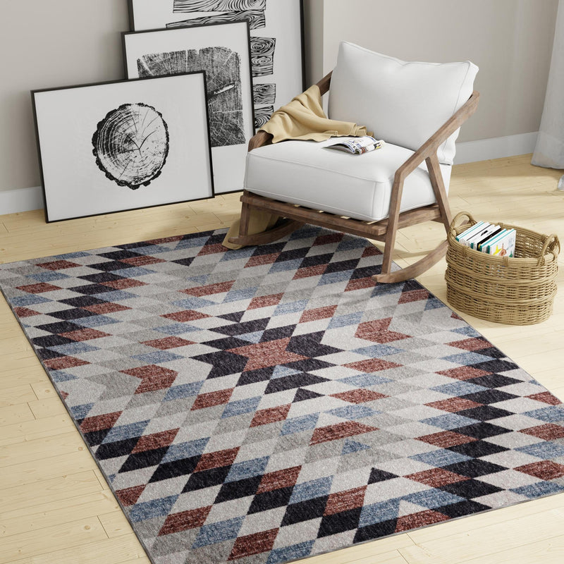 Desert Modern Eco Rug Series Collection Area Rug - Sedona Rectangle Multi  lifestyle 21