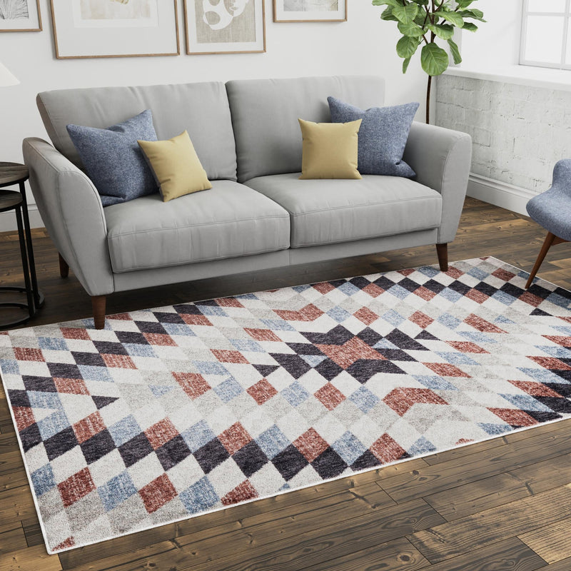 Desert Modern Eco Rug Series Collection Area Rug - Sedona Rectangle Multi  lifestyle 24