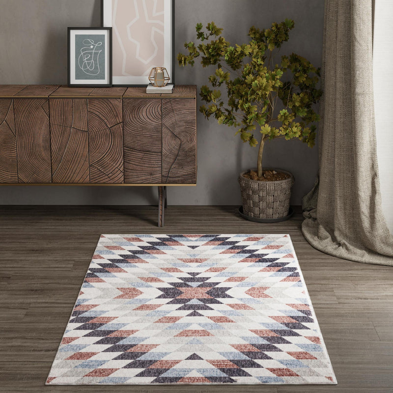 Desert Modern Eco Rug Series Collection Area Rug - Sedona Rectangle Multi  lifestyle 31