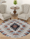 Desert Modern Eco Rug Series Collection Area Rug - Sedona Round Multi  lifestyle 35