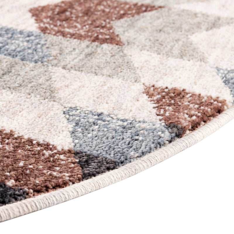 Desert Modern Eco Rug Series Collection Area Rug - Sedona Round Multi  lifestyle 43