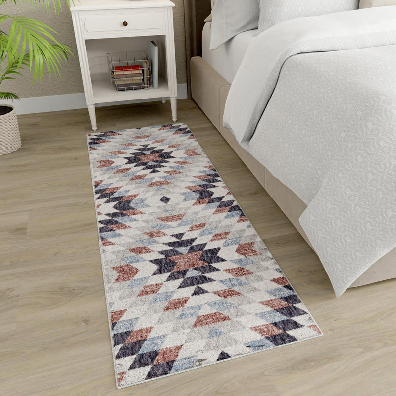 Desert Modern Eco Rug Series Collection Area Rug - Sedona Runner Multi  lifestyle 61