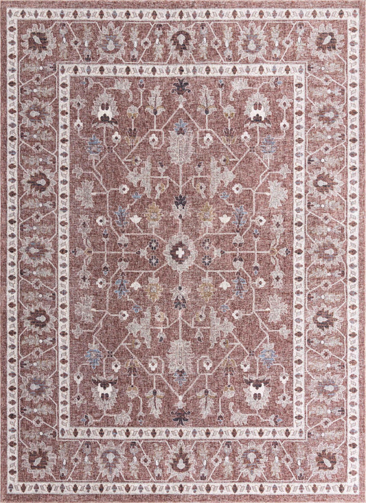 Heritage Harbor Collection Area Rug - Maritime Rectangle Dusty Rose Main