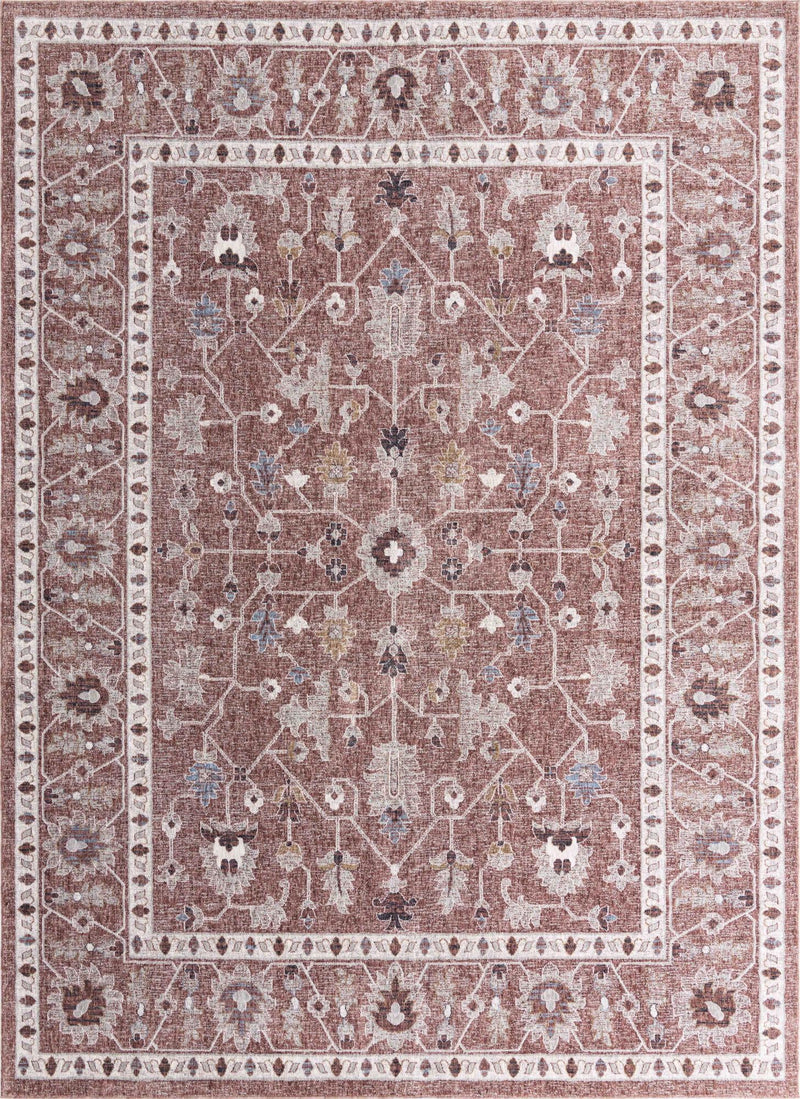 Heritage Harbor Collection Area Rug - Maritime Rectangle Dusty Rose Main