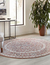 Heritage Harbor Collection Area Rug - Maritime Round Dusty Rose  lifestyle 102