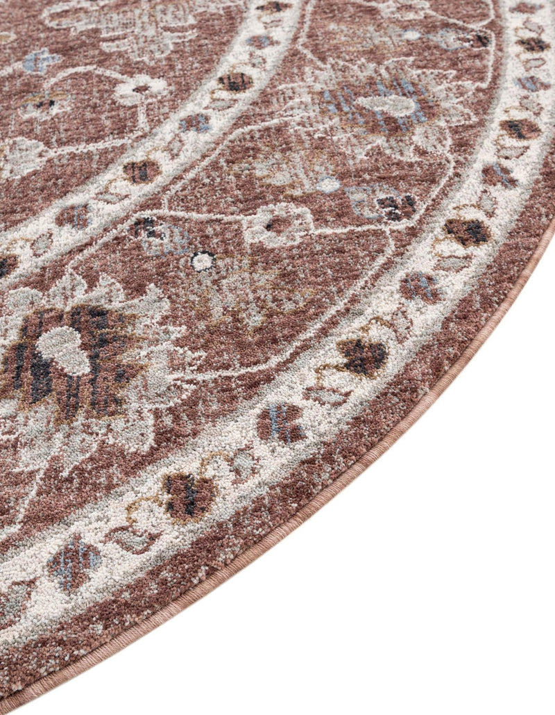 Heritage Harbor Collection Area Rug - Maritime Round Dusty Rose  lifestyle 155