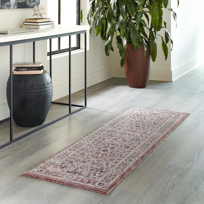 Heritage Harbor Collection Area Rug - Maritime Runner Dusty Rose  lifestyle 145
