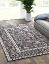 Heritage Harbor Collection Area Rug - Maritime Rectangle Charcoal Gray  lifestyle 45