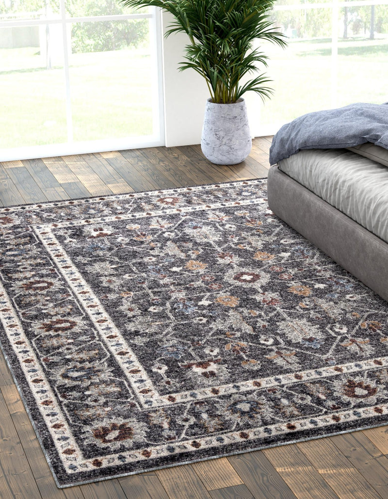 Heritage Harbor Collection Area Rug - Maritime Rectangle Charcoal Gray  lifestyle 45