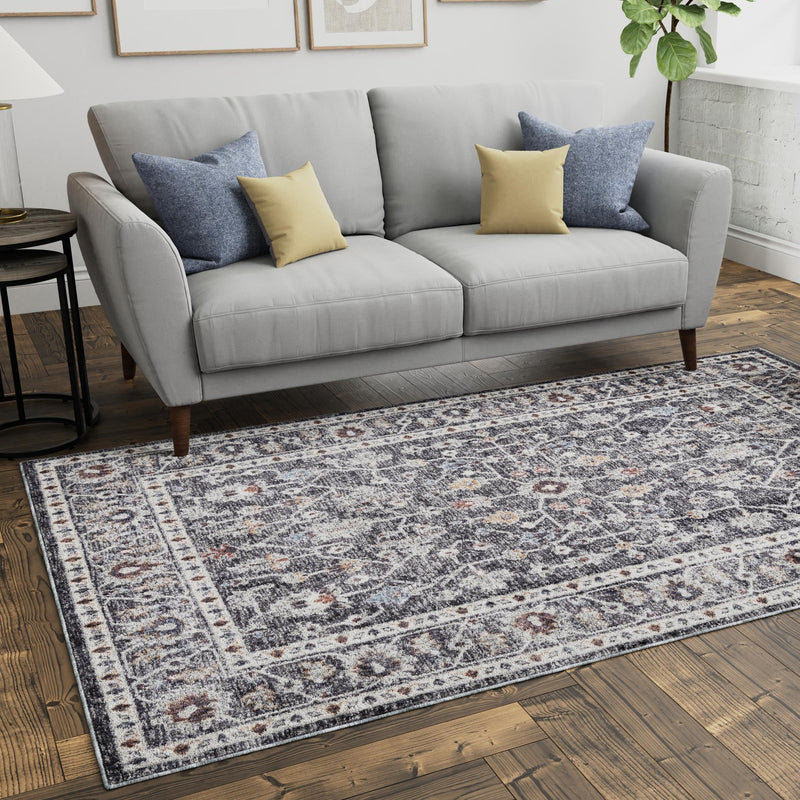 Heritage Harbor Collection Area Rug - Maritime Rectangle Charcoal Gray  lifestyle 87