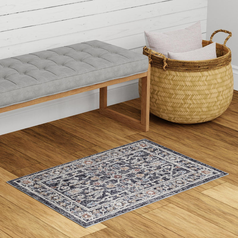 Heritage Harbor Collection Area Rug - Maritime Rectangle Charcoal Gray  lifestyle 83