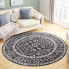 Heritage Harbor Collection Area Rug - Maritime Round Charcoal Gray  lifestyle 208