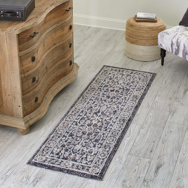 Heritage Harbor Collection Area Rug - Maritime Runner Charcoal Gray  lifestyle 142