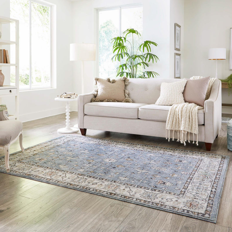 Heritage Harbor Collection Area Rug - Maritime Rectangle Harbor Blue  lifestyle 101