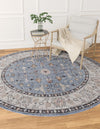Heritage Harbor Collection Area Rug - Maritime Round Harbor Blue  lifestyle 161