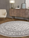 Heritage Harbor Collection Area Rug - Maritime Round Ivory  lifestyle 171
