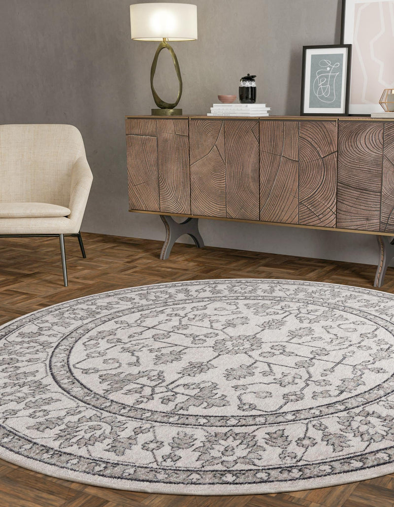 Heritage Harbor Collection Area Rug - Maritime Round Ivory  lifestyle 171