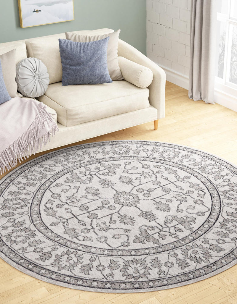Heritage Harbor Collection Area Rug - Maritime Round Ivory  lifestyle 175