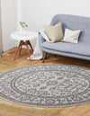Heritage Harbor Collection Area Rug - Maritime Round Ivory  lifestyle 179
