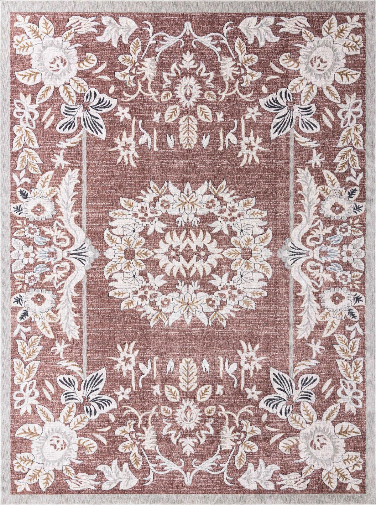 Heritage Harbor Collection Area Rug -  Seabreeze Rectangle Dusty Rose Main