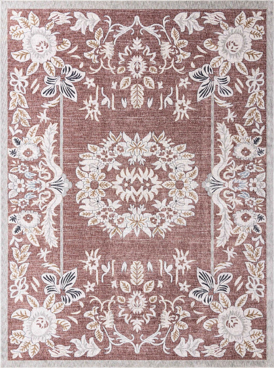 Heritage Harbor Collection Area Rug -  Seabreeze Rectangle Dusty Rose Main