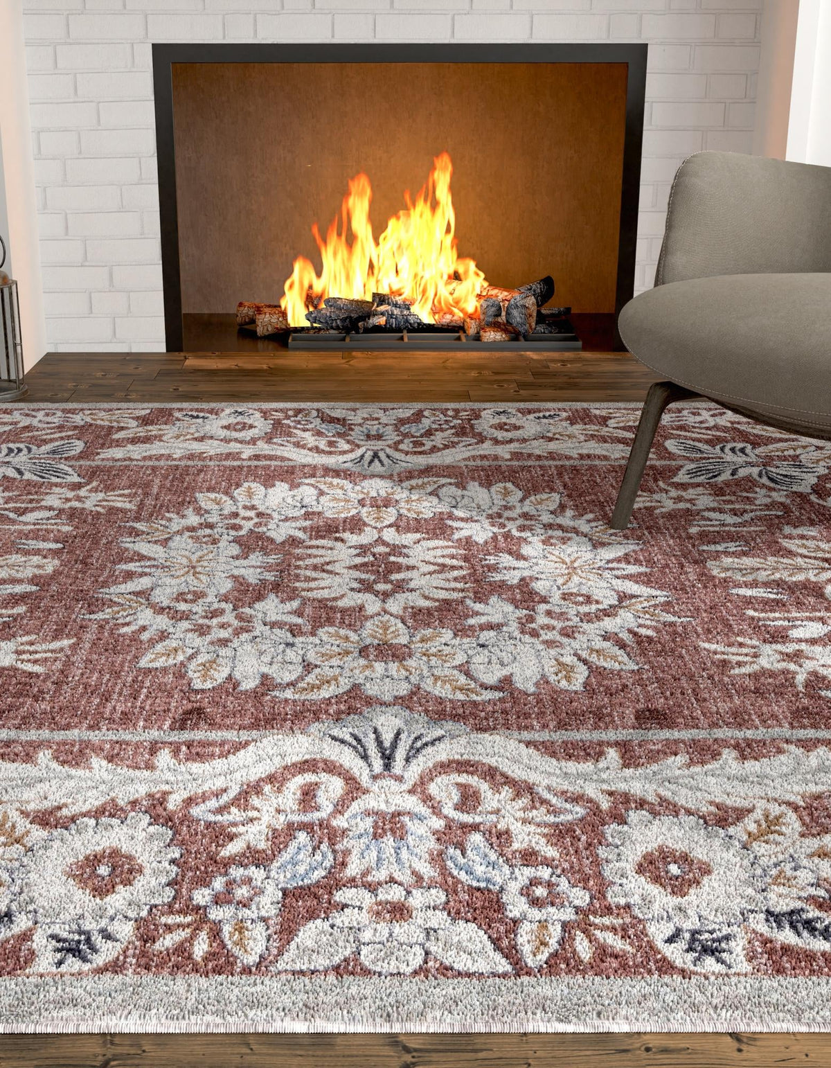 Heritage Harbor Collection Area Rug -  Seabreeze Rectangle Dusty Rose  lifestyle 13