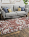 Heritage Harbor Collection Area Rug -  Seabreeze Rectangle Dusty Rose  lifestyle 49