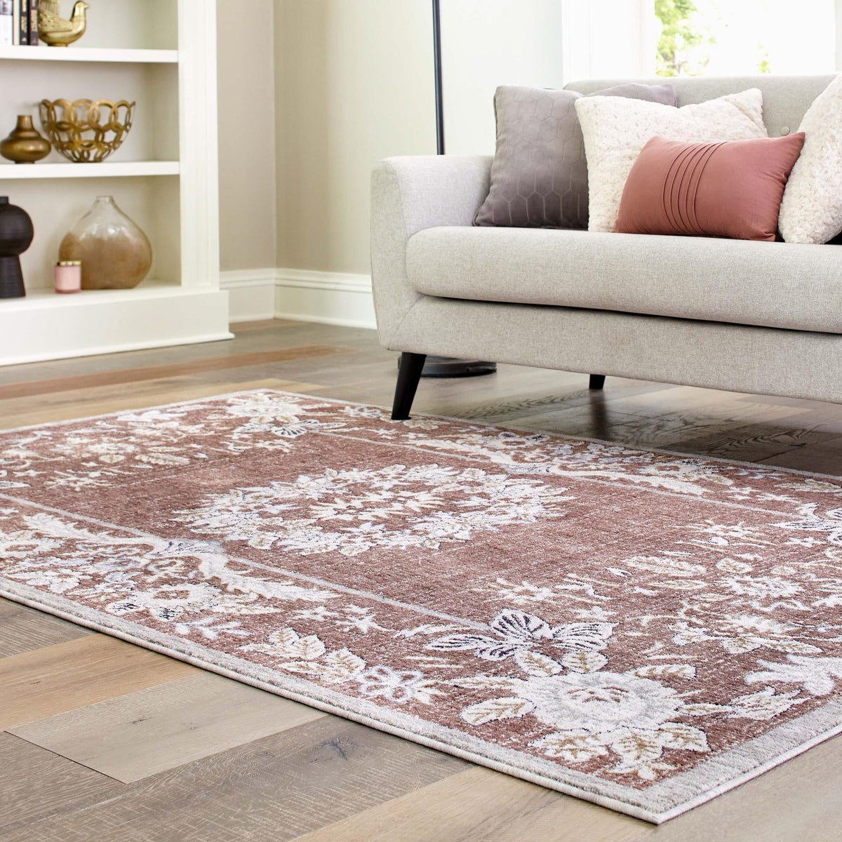 Heritage Harbor Collection Area Rug -  Seabreeze Rectangle Dusty Rose  lifestyle 68