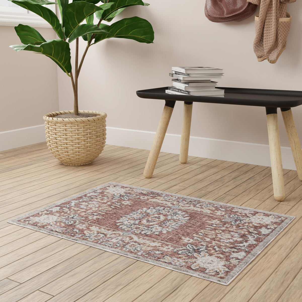 Heritage Harbor Collection Area Rug -  Seabreeze Rectangle Dusty Rose  lifestyle 69